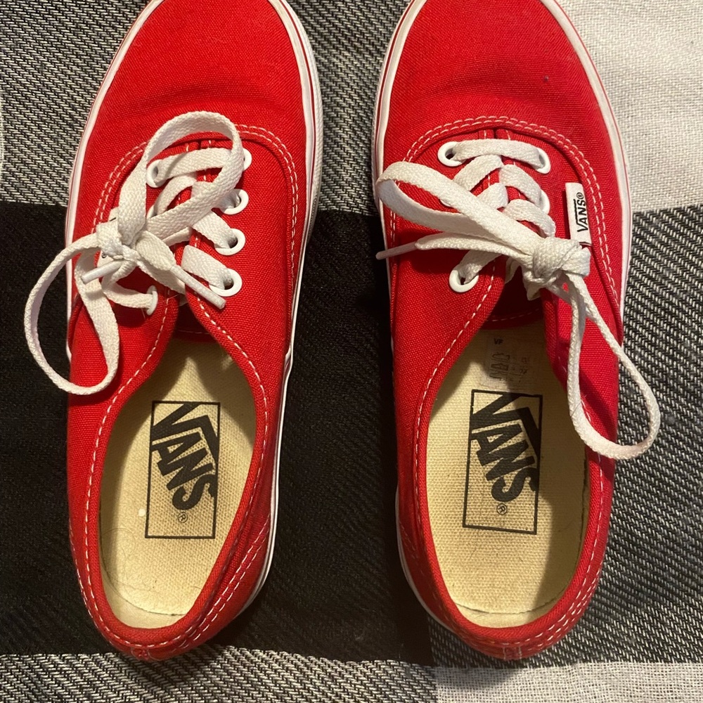 Vans Bold Red Canvas Shoes